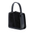 Celine B Celine Black Pony Hair Natural Material Leather Trimmed Acrylic Top Handle Bag Italy