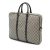 Gucci AB Gucci Brown Beige Coated Canvas Fabric GG Supreme Briefcase Italy