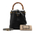 Gucci AB Gucci Black Calf Leather Mini skin Bamboo Diana Bucket Bag Italy