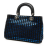 Christian Dior B Dior Blue Tweed Fabric Small Patch Diorissimo Tote Italy