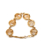 Chanel B Chanel Gold Gold Plated Metal CC Openwork Circle Charms Link Bracelet France