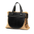 Loewe B LOEWE Brown Beige with Black Raffia Natural Material Small and Leather Gate Top Handle Bag Spain