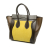 Celine B Celine Yellow with Brown Dark Khaki Calf Leather Micro Tricolor Luggage Tote Italy