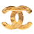 Chanel AB Chanel Gold Gold Plated Metal CC Woven Brooch France