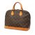 Louis Vuitton B Louis Vuitton Brown Monogram Canvas Fabric Monogram Alma PM France