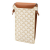 Celine AB Celine White with Brown Coated Canvas Fabric Triomphe Phone Pouch Flap Crossbody Italy