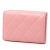 Chanel B Chanel Pink Lambskin Leather Leather CC Quilted Lambskin Compact Flap Wallet Italy