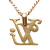 Louis Vuitton AB Louis Vuitton Gold Gold Plated Metal Nigo Squared Logo Pendant Necklace Italy