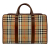 Burberry AB Burberry Brown Beige Canvas Fabric Haymarket Check Business Bag United Kingdom