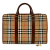 Burberry AB Burberry Brown Beige Canvas Fabric Haymarket Check Business Bag United Kingdom