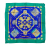 Hermès AB Hermès Blue with Green Silk Fabric Les Tambours Scarf France