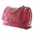 Chanel AB Chanel Pink Dark Pink Lambskin Leather Leather Medium Lambskin 19 Flap Italy