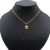Chanel B Chanel Gold Gold Plated Metal CC Rhinestone Pendant Necklace France
