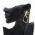 Chanel B Chanel Gold Gold Plated Metal CC Teardrop Dangle Hoop Clip On Earrings France