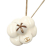 Chanel AB Chanel Gold Ivory with White Ivory Gold Plated Metal CC Camellia Pendant Necklace Italy