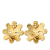 Chanel B Chanel Gold Gold Plated Metal CC Flower Clip On Earrings France
