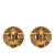 Chanel B Chanel Gold Gold Plated Metal CC Round Clip on Earrings France