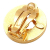 Chanel B Chanel Gold Gold Plated Metal CC Round Clip on Earrings France