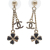 Chanel B Chanel Gold Light Gold Gold Plated Metal CC Resin Clover Swing Push Back Earrings France