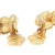 Chanel B Chanel Gold Gold Plated Metal Quilted Camellia Drop Clip on Earrings France