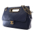 Chanel B Chanel Blue Navy Lambskin Leather Leather Quilted Lambskin A Real Catch Flap France