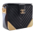 Chanel AB Chanel Black with Gold Calf Leather CC Chevron skin Rock The Corners Minaudiere Bag Italy