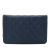 Chanel AB Chanel Blue Navy Caviar Leather Leather Quilted Caviar Boy Wallet on Chain France