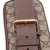 Gucci AB Gucci Brown Beige Coated Canvas Fabric Small GG Supreme Web Ophidia Belt Bag Italy