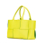Bottega Veneta Yellow Neon Yellow Nappa Leather Leather Small Nappa Maxi Intrecciato Arco Tote Italy