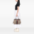 Gucci B Gucci Brown Beige Canvas Fabric GG Web Tassel Tote Italy