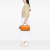 Gucci B Gucci Orange Calf Leather Medium Pebbled skin Soho Boston Bag Italy