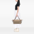 Gucci B Gucci Brown Beige Canvas Fabric Medium GG Bamboo Bar Tote Italy
