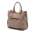 Prada B Prada Brown Beige Goatskin Leather Cervo Open Convertible Tote Italy