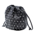 Prada B Prada Black Calf Leather Studded Drawstring Pouch Italy