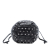 Prada B Prada Black Calf Leather Studded Drawstring Pouch Italy