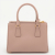 Prada Galleria Small Saffiano Lux Leather 2-Ways Handbag Beige Pink