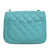 Chanel AB Chanel Blue Peacock Lambskin Leather Leather Mini Square Classic Lambskin Single Flap Italy
