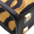 Fendi AB Fendi Brown Canvas Fabric Mini Embroidered Zebra Print Sunshine Shopper Tote Italy