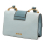 Miu Miu B Miu Miu Blue Light Blue Goatskin Leather Madras Soft Calf Crystal Embellished Crossbody Italy