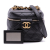 Chanel AB Chanel Black Calf Leather CC Quilted skin Vanity Case with Chain Italy
