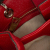 Gucci AB Gucci Red Calf Leather Small skin Bamboo Shopper Satchel Italy