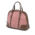 Gucci B Gucci Pink with Brown Coated Canvas Fabric Small GG Supreme Nice Dome Satchel Italy