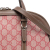 Gucci B Gucci Pink with Brown Coated Canvas Fabric Small GG Supreme Nice Dome Satchel Italy