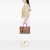 Gucci B Gucci Brown Beige with Red Canvas Fabric Medium GG Bella Tote Italy