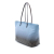 Fendi B Fendi Blue Light Blue with Brown Coated Canvas Fabric Medium Ombre Zucca Spalmati Roll Tote Italy