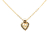 Christian Dior B Dior Gold Gold Plated Metal Rhinestone Logo Heart Pendant Necklace Germany