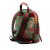 Gucci B Gucci Brown Beige with Red Coated Canvas Fabric Small GG Supreme Web Tian Backpack Italy