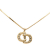Christian Dior B Dior Gold Gold Plated Metal Rhinestone CD Logo Pendant Necklace Germany