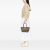 Fendi B Fendi Brown Beige Canvas Fabric Zucchino Tote Italy