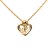 Christian Dior AB Dior Gold Gold Plated Metal CD Logo Heart Necklace Germany